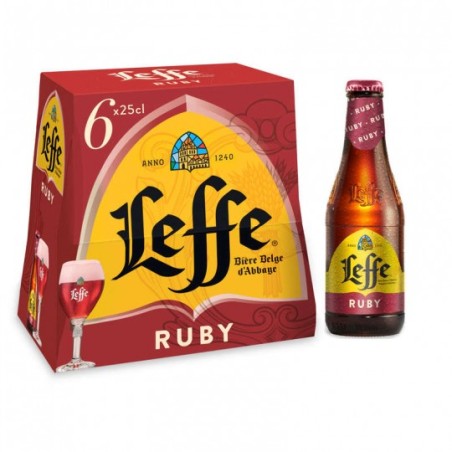 LEFFE Bière Ruby 5° - 6x25cl LEFFE Bière Ruby 5° - 6x25cl