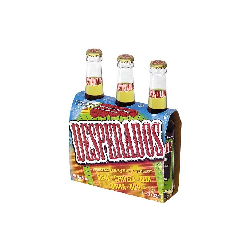 DESPERADOS Bière blonde à la téquila 5.9° 3x33cl DESPERADOS Bière blonde à la téquila 5.9° 3x33cl