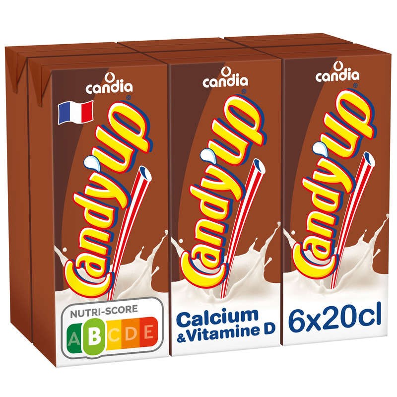 CANDIA CANDY'UP Boisson lactée chocolat 6x20cl CANDIA CANDY'UP Boisson lactée chocolat 6x20cl