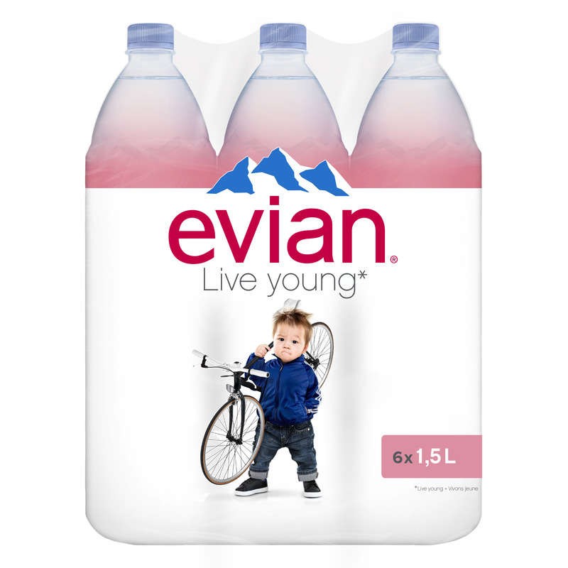 EVIAN Eau minérale naturelle - Plate 6x1.5L EVIAN Eau minérale naturelle - Plate 6x1.5L