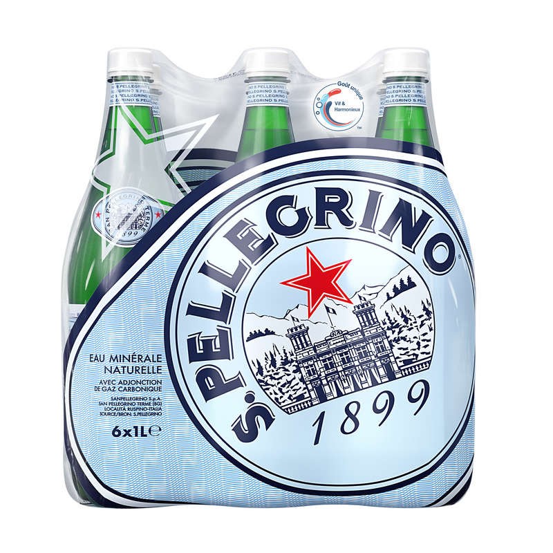 SAN PELLEGRINO Eau minérale naturelle Gazeuse - 6x1L SAN PELLEGRINO Eau minérale naturelle Gazeuse - 6x1L