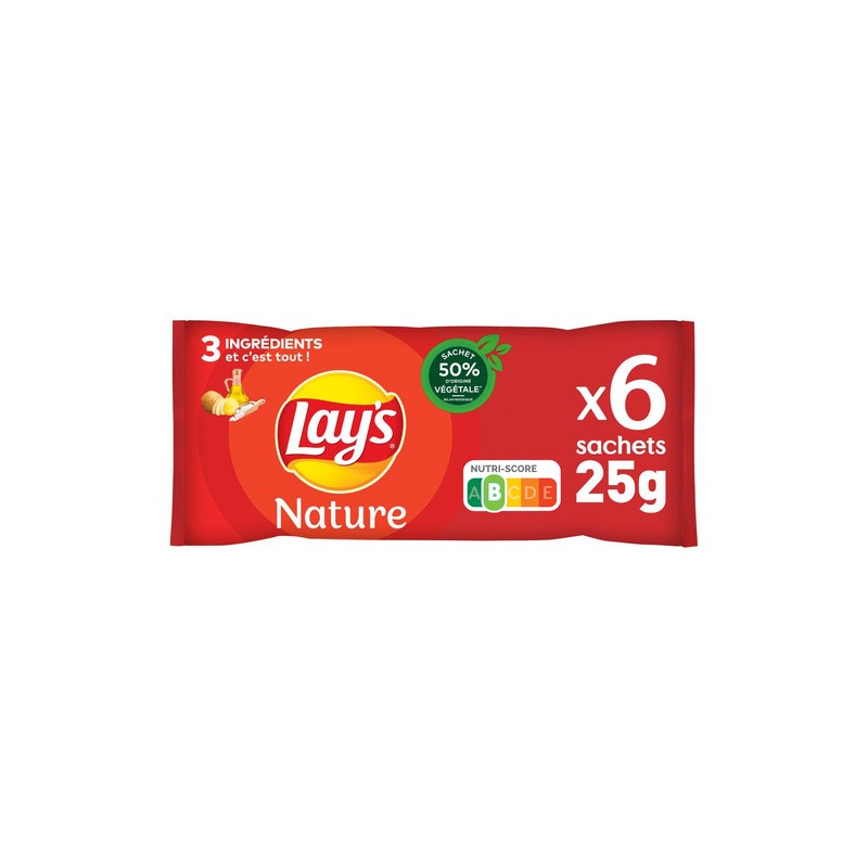 LAY'S Chips nature - 6x25g LAY'S Chips nature - 6x25g